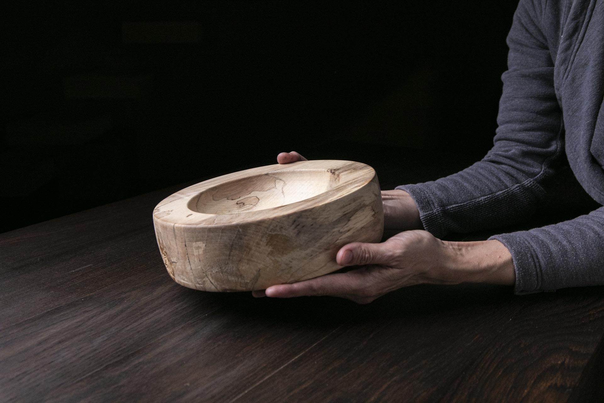 Natural Spalted Platter A10J68 - Image 4